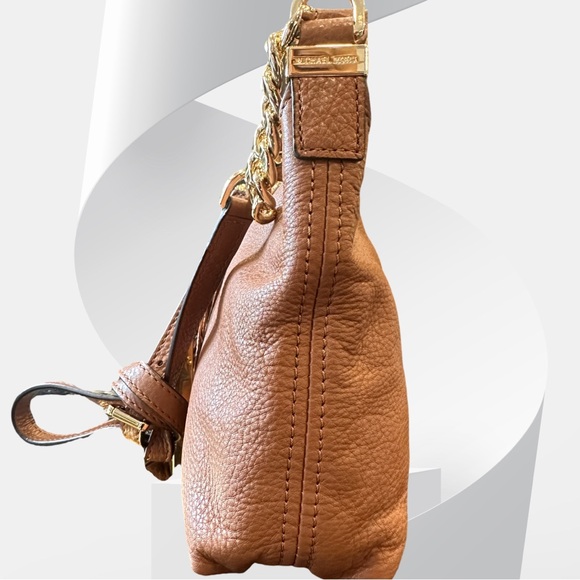 Michael Kors Leather Carmel Crossbody Bag NWOT - Picture 4 of 8